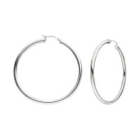 Creolen aus Edelstahl poliert, 70 mm Creolen aus Edelstahl poliert, 70 mm