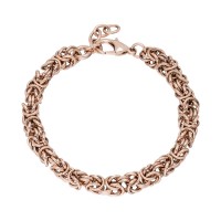 Eckiges Edelstahlarmband PVD rosagold Eckiges Edelstahlarmband PVD rosagold