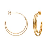 Creolen aus Edelstahl doppelt PVD-Gold Creolen aus Edelstahl doppelt PVD-Gold