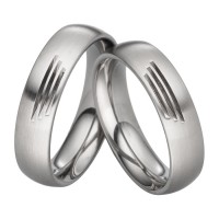 Edelstahltrauringe schmal (6mm) mit Fräsdekor Edelstahltrauringe schmal (6mm) mit Fräsdekor