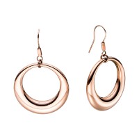 Edelstahl Ohrringe, rund, edel, Rosegold PVD Edelstahl Ohrringe, rund, edel, Rosegold PVD