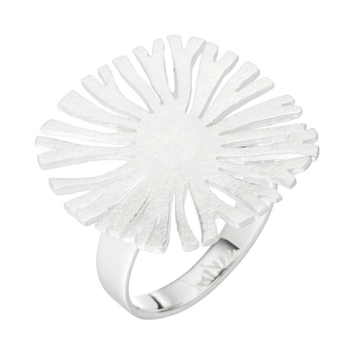 eleganter Design Ring eingefasster kristallklarer Stein schick stylisch edel 509